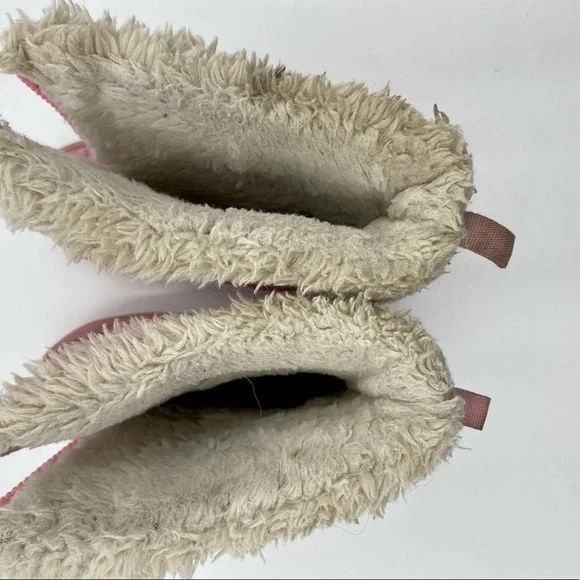 Falls Creek girls toddlers pink Thinsulate Winter Snow Boot Faux Fur Snowflake - Picture 6 of 8